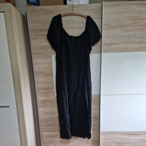 Damen tageskleid schwarz mit - schwarz,