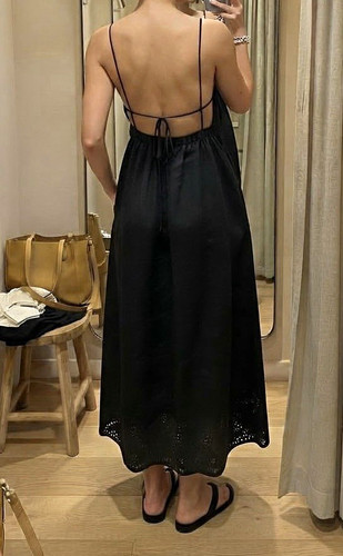 Zara maxikleid lang schwarz - zara,