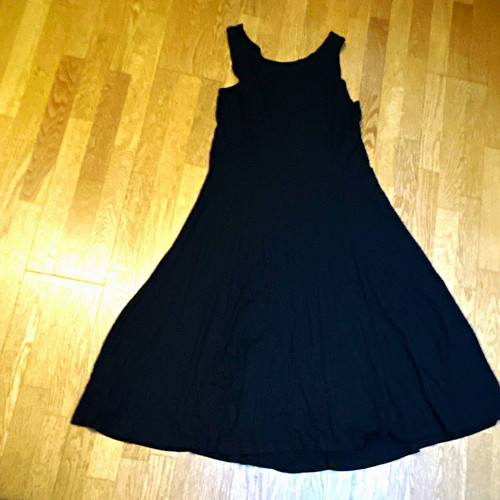 Damenkleid schwarz midi - schwarz,