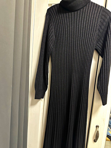 Strickkleid schwarz lang - c&a,
