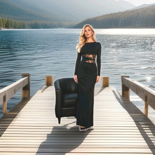 Damen abendkleid maxi kleid - abendkleid,