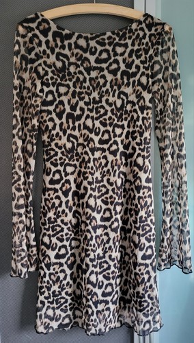 Minikleid leopardenlook braun - leopardenlook,