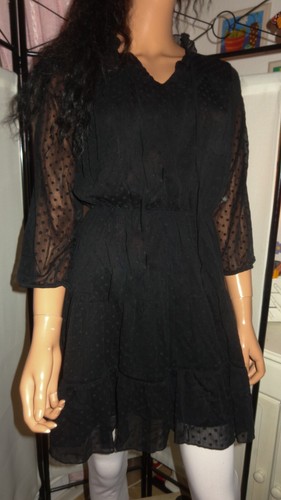 Reserved kleid schwarz chiffon - reserved,