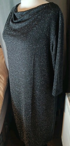 Abendkleid schwarz glitzer - schwarz, m.