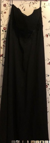 Langes trägerloses abendkleid - langes,