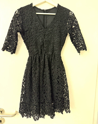 Damen linie kurzkleid spitze - kurzkleid,
