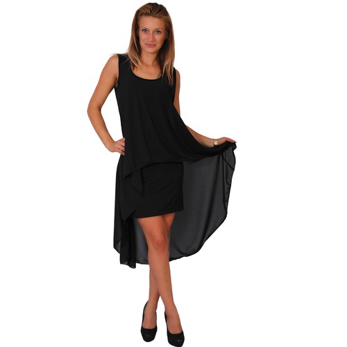 Kleid mini vokuhila minikleid - mini,