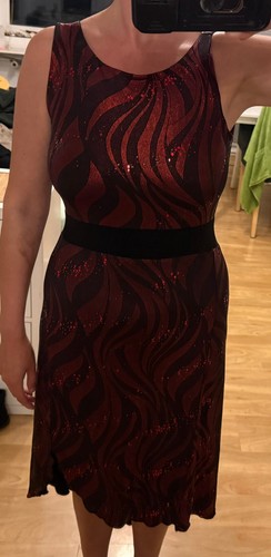 Tangokleid rot schwarz - tangokleid,, rot-schwarz