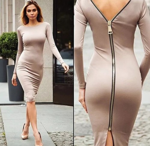 Midi sexy kleid - sexy,