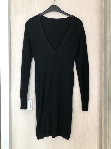 Damen feinstrickkleid schwarz - feinstrickkleid,