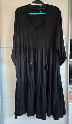 Damen midi kleid schwarz - midi-kleid,