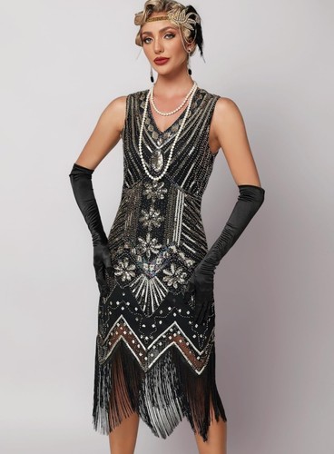 Damen kleid pailletten - kleid,
