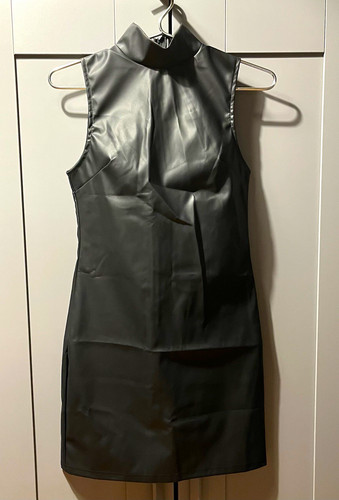 Damen minikleid kunstleder - damen,