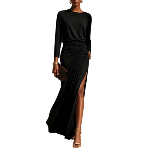 Damen langarm maxikleid - damen,