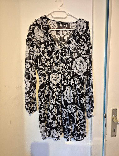 Zara damen minikleid langarm - s,